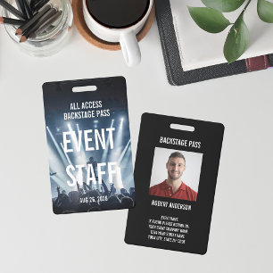Badge d'accès arrière-plan photo pour personnel d'