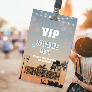 Badge d'accès illimité au festival de musique VIP