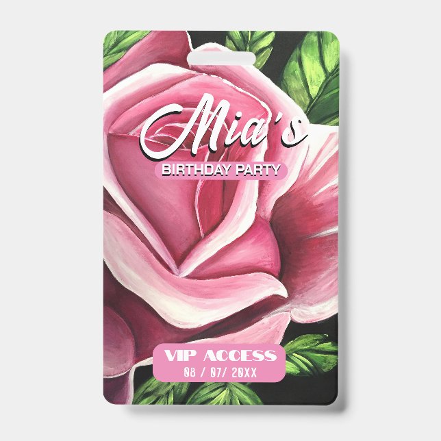 Badge d'accès VIP à la fête d'anniversaire (Avant)