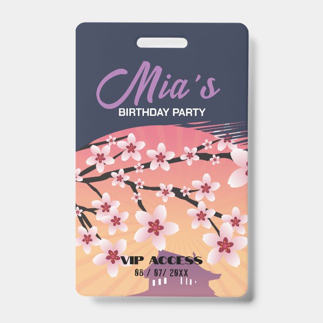 Badge d'accès VIP à la fête d'anniversaire (Avant)