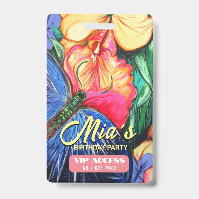 Badge d'accès VIP à la fête d'anniversaire (Avant)