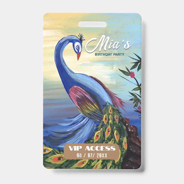 Badge d'accès VIP à la fête d'anniversaire (Avant)