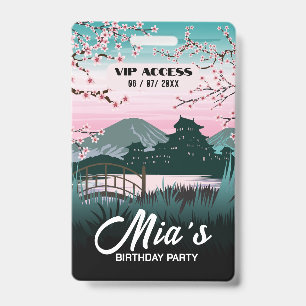 Badge d'accès VIP à la fête d'anniversaire