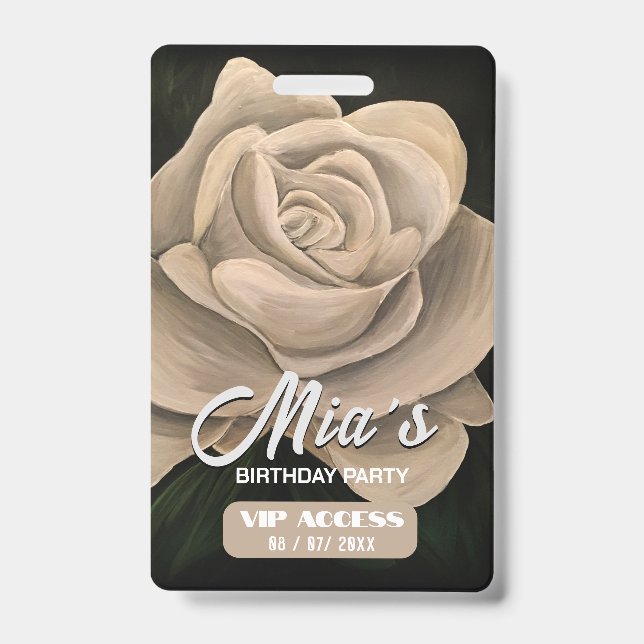 Badge d'accès VIP à la fête d'anniversaire (Avant)