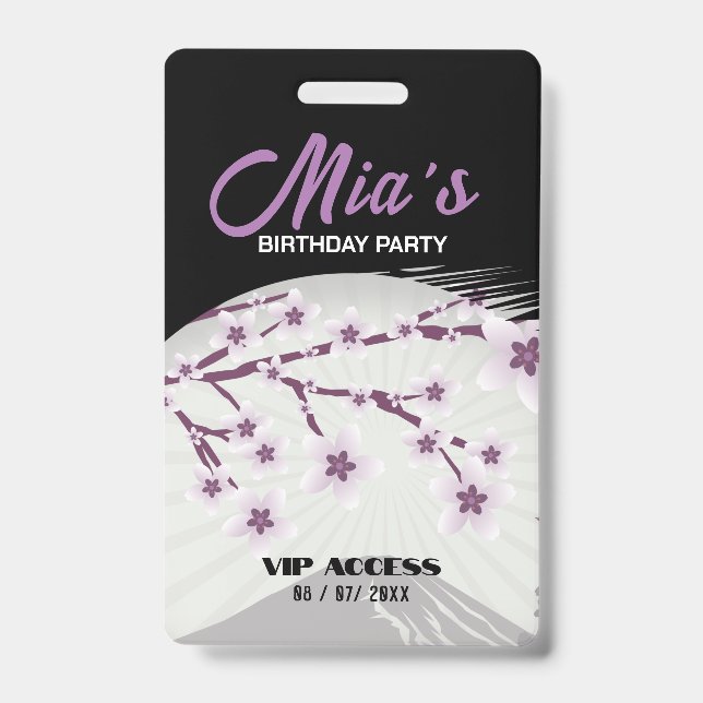 Badge d'accès VIP à la fête d'anniversaire (Avant)