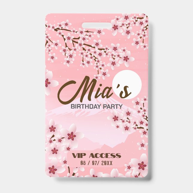 Badge d'accès VIP à la fête d'anniversaire (Avant)