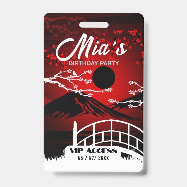 Badge d'accès VIP à la fête d'anniversaire (Avant)