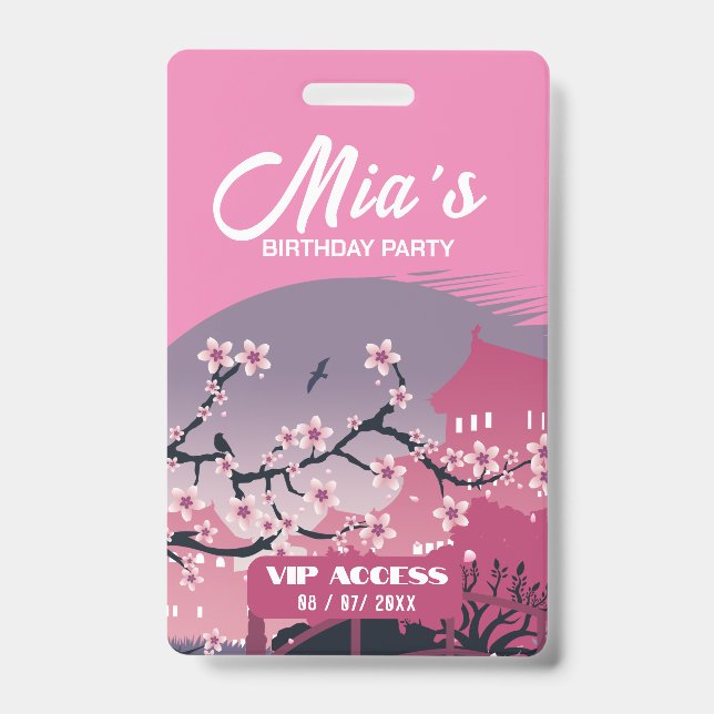 Badge d'accès VIP à la fête d'anniversaire (Avant)