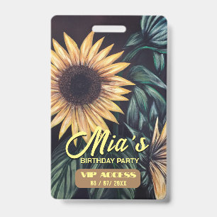 Badge d'accès VIP à la fête d'anniversaire