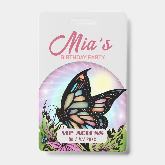 Badge d'accès VIP à la fête d'anniversaire (Avant)