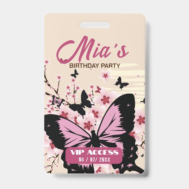 Badge d'accès VIP à la fête d'anniversaire (Avant)