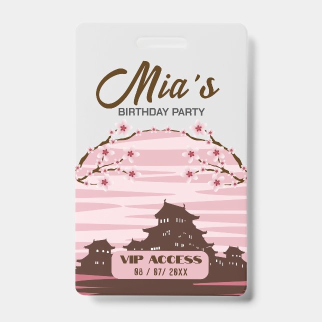 Badge d'accès VIP à la fête d'anniversaire (Avant)