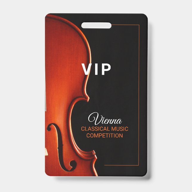 Badge d'accès VIP à l'événement du concours de mus (Avant)