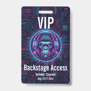 Badge d'accès VIP personnalisé Backstage pour conc