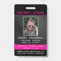 Badge d'agent secret espion