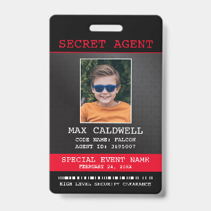 Badge d'agent secret espion