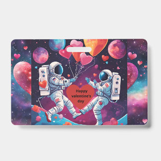 Badge d'amour dans l'espace