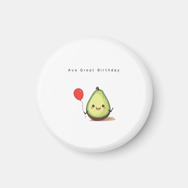 Badge d'anniversaire, aimant de joyeux anniversair (Devant)