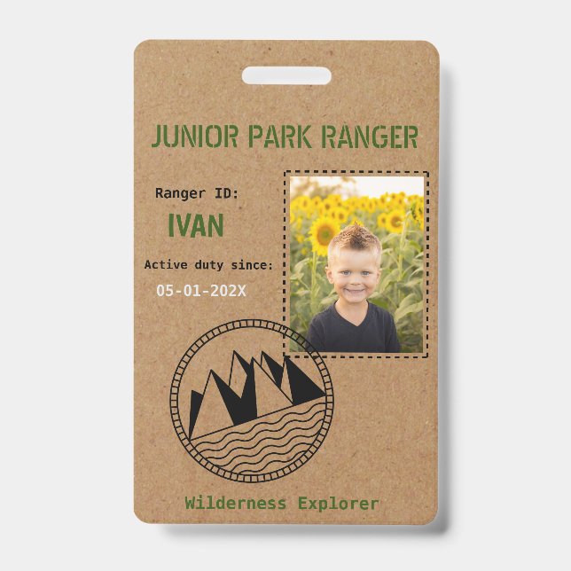Badge d'anniversaire de garde forestier junior (Avant)