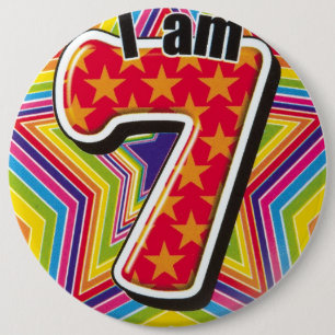 Badge d'anniversaire - J'ai 7 ans