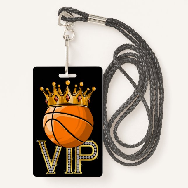 Badge de basketball VIP (Devant avec lanière)