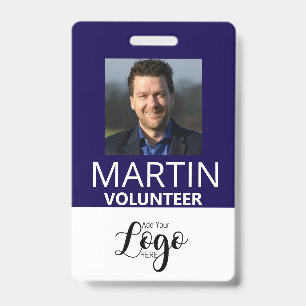 Badge de bénévole   Étiquette de nom personnalisée