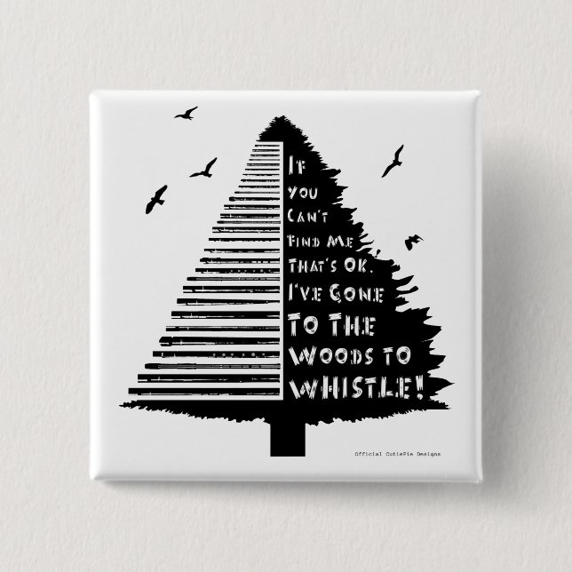 Badge de broche à sifflet en bois (Devant)