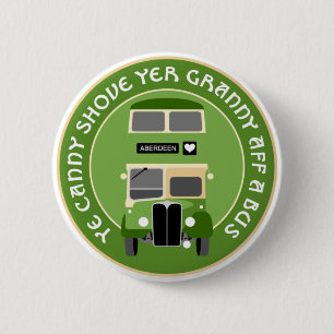 Badge de bus vintage Aberdeen à deux étages