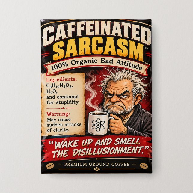 badge de café sarcasme (Recto)