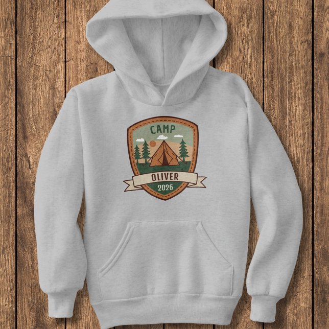 Badge de camping vintage personnalisé (Créateur téléchargé)