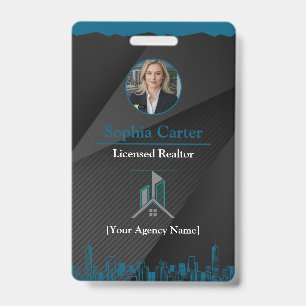 Badge de carte d'identité de l'employé avec photo