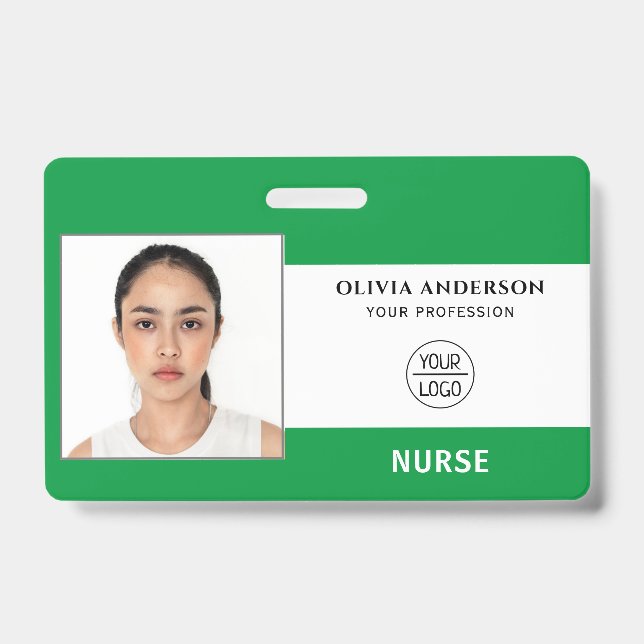 Badge de carte d'identité de personnel photo d'aff (Avant)