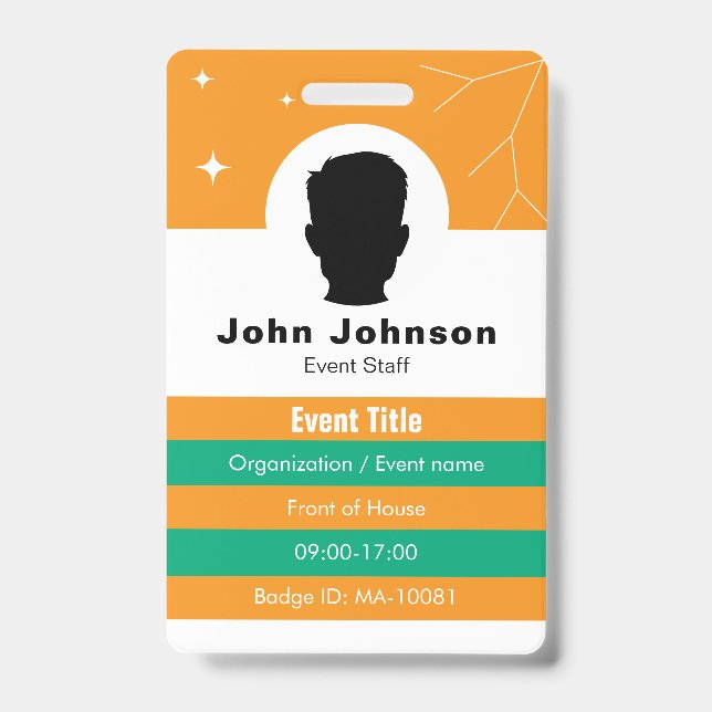Badge de carte d'identité - Photo du personnel min (Avant)