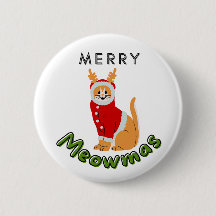 Badge de chat de Noël
