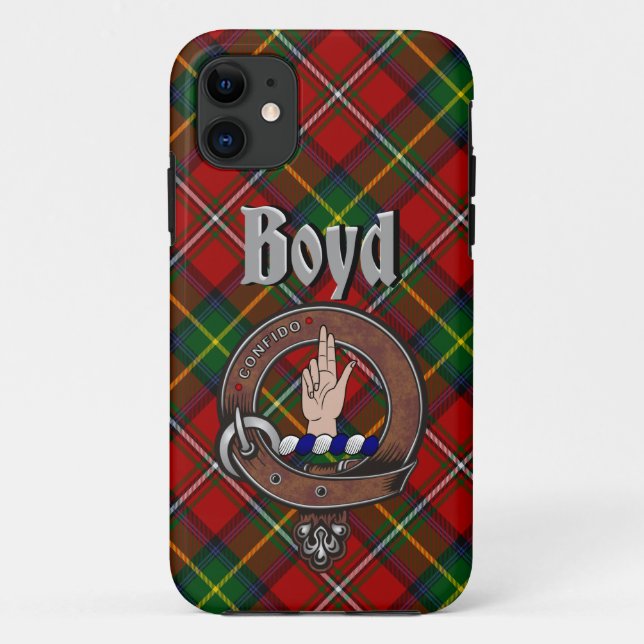 Badge de clan Boyd & étui téléphonique Tartan (Dos)