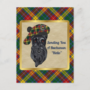Badge de clan Buchanan et carte postale Tartan