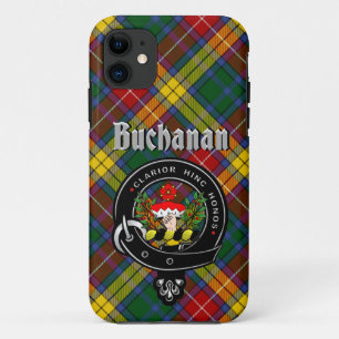 Badge de clan Buchanan et étui téléphonique Tartan