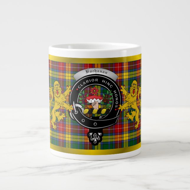 Badge de clan Buchanan & Mug Jumbo Tartan (Devant)