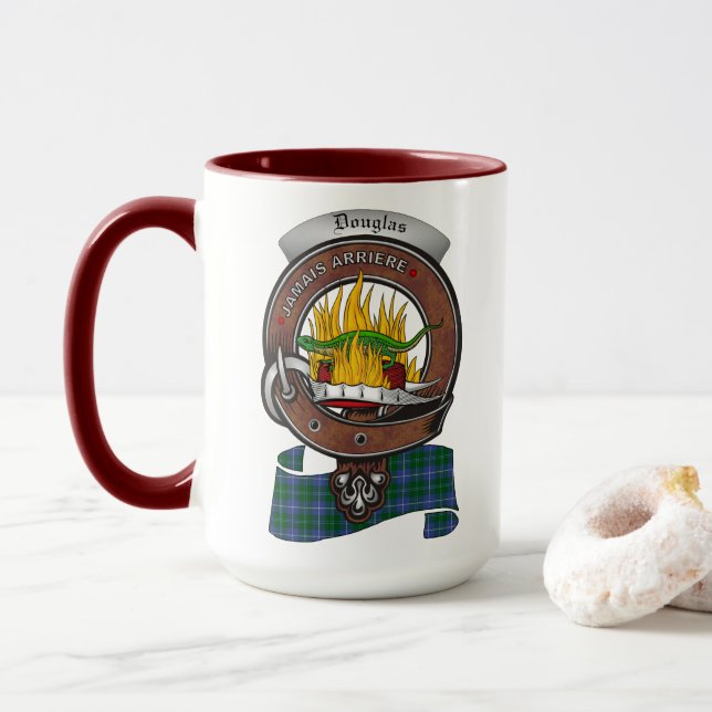 Badge de clan Douglas Combo 15oz Mug (Avec donut)