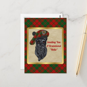 Badge de clan Drummond et carte postale Tartan