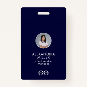 Badge de code QR de l'employé de l'entreprise prof