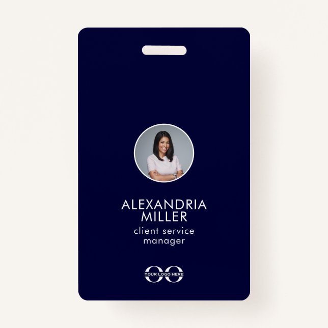 Badge de code QR de l'employé de l'entreprise prof (Devant)