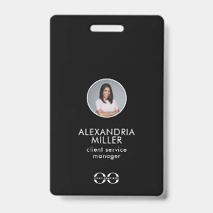 Badge de code QR minimaliste pour employé d'entrep