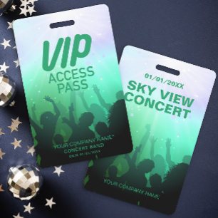 Badge de concert Blue VIP All Access