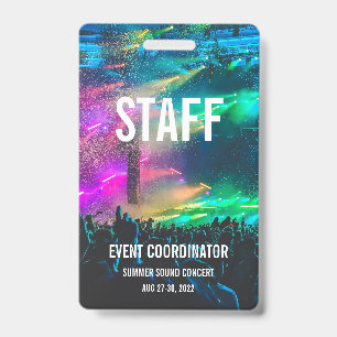 Badge de concert Pass Accès Illimité VIP personnal