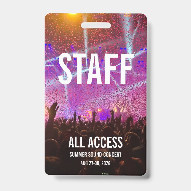 Badge de concert personnalisé (Avant)