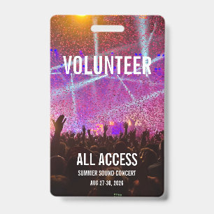 Badge de concert personnalisé