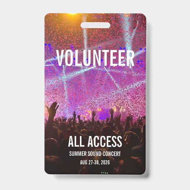 Badge de concert personnalisé (Avant)