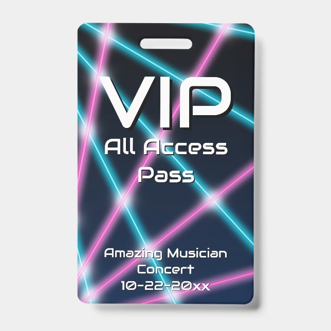 Badge de concert personnalisé VIP Accès illimité L (Avant)