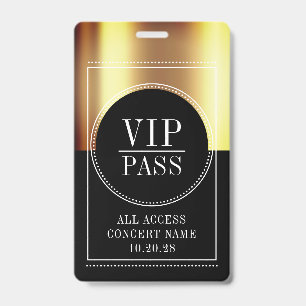 Badge de concert personnalisé VIP passe-partout